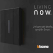 Slika BTicino Living Now maska 1M crna simbol svetla KG01A