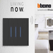 Slika BTicino Living Now maska 1M crna simbol svetla KG01A