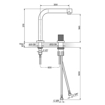 Slika Baterija S2 BLACK podgradna za lavabo jednoručna matt black 230409B