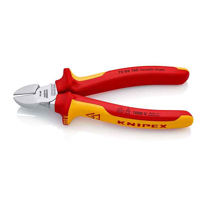 Slika Knipex kose sečice izolovane 1000V VDE hromirane 160 mm 70 06 160