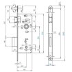 Slika Brava Titan 802/40-90 kljuc 65 mm za drvena vrata