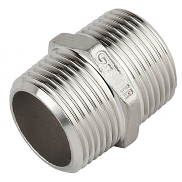 Slika Prohromski dupli nipli 1" INOX AISI 316