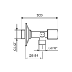 Slika Ek ventil 1/2"–3/8" STOLZ produženi 161 L1238