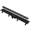 Slika Tuš kanalica APZ10 BLACK 550 mm crna mat sa perforiranom rešetkom Alca