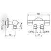 Slika Ek ventil 1/2" sa priključkom 3/8"×3/8" Rosan A683838