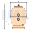 Slika Bazenski filter IML LISBOA   filter(fiber/poliester)30m³/h ϕ900mm (ispuna 505kg)