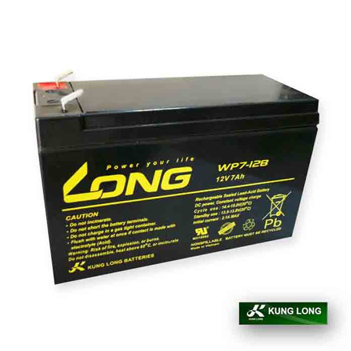 Slika Akumulator 12V 7Ah LONG WP7-12 (28W) F2 – VRLA AGM bez održavanja