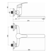Slika Baterija lavabo sudopere PICOLO duga lula 4415L