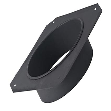 Slika Dimna štucna rozetna Ø 180 mm crna