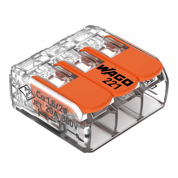 Slika WAGO 221-413 klema sa polugom 3P 0,2–4 mm² 32A 450V