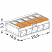 Slika WAGO 221-415 klema sa polugom 5P 0,2–4 mm² 32A 450V