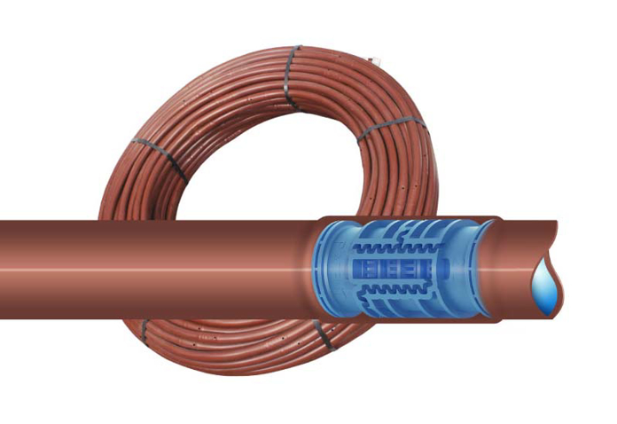 Slika Plastična polidrip crevo f16-33 cm-4 lit  BRAON