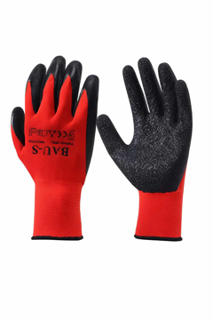 Slika BAU S zaštitne rukavice Latex Rot – crvene sa crnim lateksom (8) M